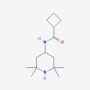 molecular formula C14H26N2O B7528692 N-(2,2,6,6-tetramethylpiperidin-4-yl)cyclobutanecarboxamide 