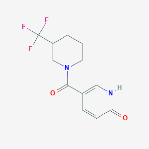 molecular formula C12H13F3N2O2 B7528705 5-[3-(trifluoromethyl)piperidine-1-carbonyl]-1H-pyridin-2-one 