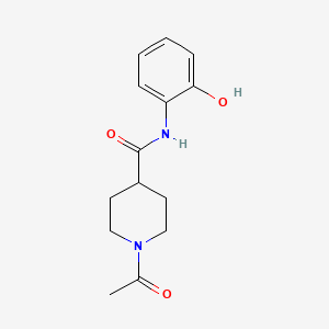 molecular formula C14H18N2O3 B7528712 1-acetyl-N-(2-hydroxyphenyl)piperidine-4-carboxamide 