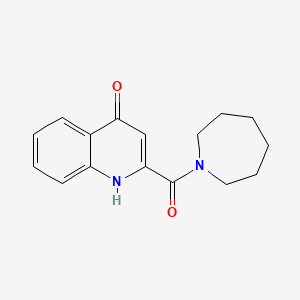 molecular formula C16H18N2O2 B7528719 2-(azepane-1-carbonyl)-1H-quinolin-4-one 