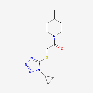 2-(1-Cyclopropyltetrazol-5-yl)sulfanyl-1-(4-methylpiperidin-1-yl)ethanone