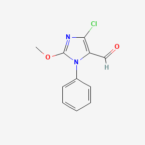 molecular formula C11H9ClN2O2 B7528739 2-Methoxy-1-phenyl-4-chloro-1h-imidazole-5-carbaldehyde 