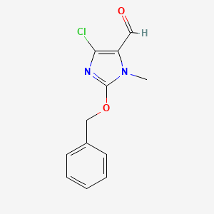 molecular formula C12H11ClN2O2 B7528743 2-Benzyloxy-1-methyl-4-chloro-1h-imidazole-5-carbaldehyde 