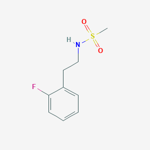 molecular formula C9H12FNO2S B7528779 N-[2-(2-fluorophenyl)ethyl]methanesulfonamide 