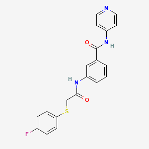 3-[[2-(4-fluorophenyl)sulfanylacetyl]amino]-N-pyridin-4-ylbenzamide