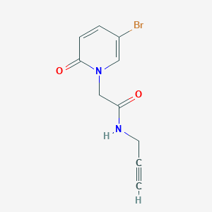 molecular formula C10H9BrN2O2 B7528820 2-(5-bromo-2-oxopyridin-1-yl)-N-prop-2-ynylacetamide 