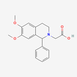 molecular formula C19H21NO4 B7528826 2-(6,7-dimethoxy-1-phenyl-3,4-dihydro-1H-isoquinolin-2-yl)acetic acid 