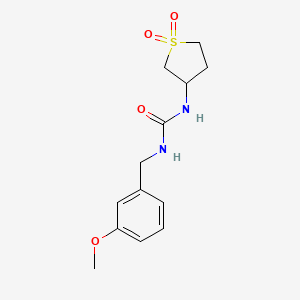 molecular formula C13H18N2O4S B7528838 1-(1,1-Dioxothiolan-3-yl)-3-[(3-methoxyphenyl)methyl]urea 