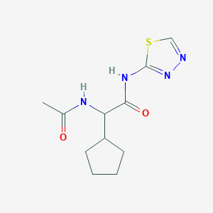 2-acetamido-2-cyclopentyl-N-(1,3,4-thiadiazol-2-yl)acetamide