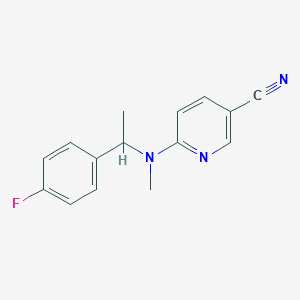 molecular formula C15H14FN3 B7528878 6-[1-(4-Fluorophenyl)ethyl-methylamino]pyridine-3-carbonitrile 