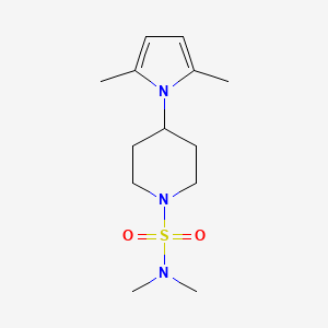 molecular formula C13H23N3O2S B7528880 4-(2,5-dimethylpyrrol-1-yl)-N,N-dimethylpiperidine-1-sulfonamide 