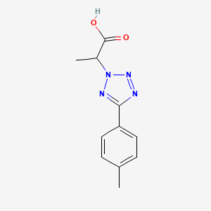 molecular formula C11H12N4O2 B7528893 2-[5-(4-Methylphenyl)tetrazol-2-yl]propanoic acid 