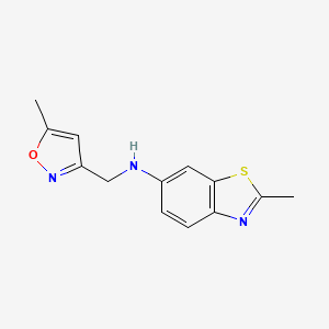 2-methyl-N-[(5-methyl-1,2-oxazol-3-yl)methyl]-1,3-benzothiazol-6-amine