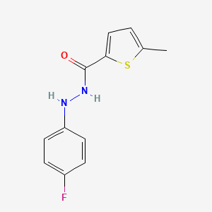 molecular formula C12H11FN2OS B7528929 N'-(4-fluorophenyl)-5-methylthiophene-2-carbohydrazide 