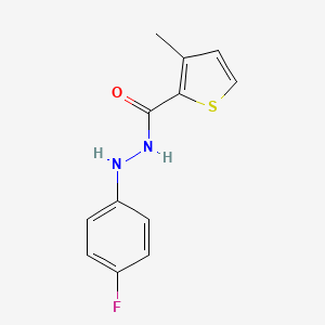 molecular formula C12H11FN2OS B7528932 N'-(4-fluorophenyl)-3-methylthiophene-2-carbohydrazide 