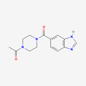 molecular formula C14H16N4O2 B7528967 1-[4-(3H-benzimidazole-5-carbonyl)piperazin-1-yl]ethanone 