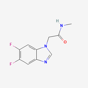 molecular formula C10H9F2N3O B7528978 2-(5,6-difluorobenzimidazol-1-yl)-N-methylacetamide 
