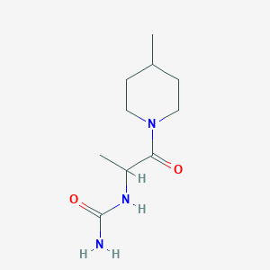 molecular formula C10H19N3O2 B7528984 [1-(4-Methylpiperidin-1-yl)-1-oxopropan-2-yl]urea 