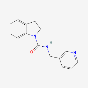 molecular formula C16H17N3O B7529001 2-methyl-N-(pyridin-3-ylmethyl)-2,3-dihydroindole-1-carboxamide 