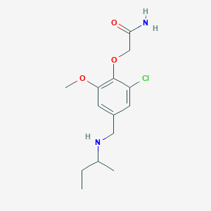 molecular formula C14H21ClN2O3 B7529041 2-[4-[(Butan-2-ylamino)methyl]-2-chloro-6-methoxyphenoxy]acetamide 