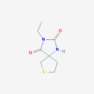 molecular formula C8H12N2O2S B7529092 3-Ethyl-7-thia-1,3-diazaspiro[4.4]nonane-2,4-dione 