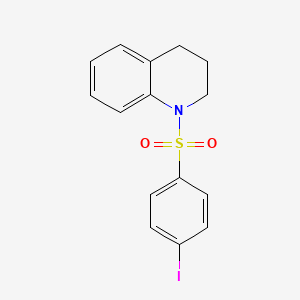 molecular formula C15H14INO2S B7529127 1-(4-iodophenyl)sulfonyl-3,4-dihydro-2H-quinoline 