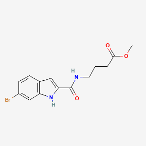 molecular formula C14H15BrN2O3 B7529134 methyl 4-[(6-bromo-1H-indole-2-carbonyl)amino]butanoate 