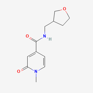 molecular formula C12H16N2O3 B7529167 1-methyl-2-oxo-N-(oxolan-3-ylmethyl)pyridine-4-carboxamide 