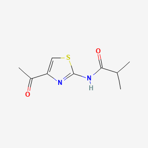 molecular formula C9H12N2O2S B7529175 N-(4-acetyl-1,3-thiazol-2-yl)-2-methylpropanamide 