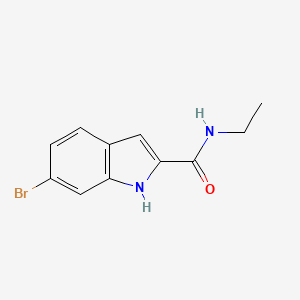 molecular formula C11H11BrN2O B7529194 6-bromo-N-ethyl-1H-indole-2-carboxamide 