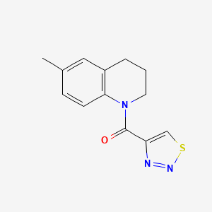 molecular formula C13H13N3OS B7529209 (6-methyl-3,4-dihydro-2H-quinolin-1-yl)-(thiadiazol-4-yl)methanone 