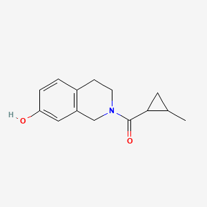 molecular formula C14H17NO2 B7529217 (7-hydroxy-3,4-dihydro-1H-isoquinolin-2-yl)-(2-methylcyclopropyl)methanone 