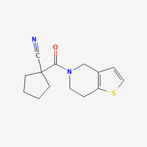 1-(6,7-dihydro-4H-thieno[3,2-c]pyridine-5-carbonyl)cyclopentane-1-carbonitrile