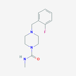molecular formula C13H18FN3O B7529247 4-[(2-fluorophenyl)methyl]-N-methylpiperazine-1-carboxamide 