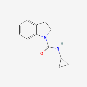 molecular formula C12H14N2O B7529266 N-cyclopropyl-2,3-dihydroindole-1-carboxamide 