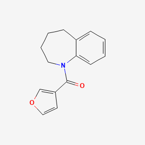 molecular formula C15H15NO2 B7529282 Furan-3-yl(2,3,4,5-tetrahydro-1-benzazepin-1-yl)methanone 