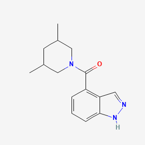 molecular formula C15H19N3O B7529292 (3,5-dimethylpiperidin-1-yl)-(1H-indazol-4-yl)methanone 