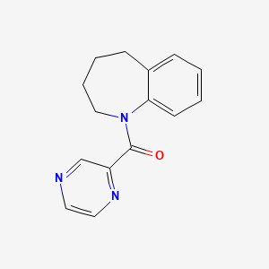 molecular formula C15H15N3O B7529299 Pyrazin-2-yl(2,3,4,5-tetrahydro-1-benzazepin-1-yl)methanone 