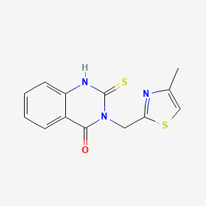 3-[(4-methyl-1,3-thiazol-2-yl)methyl]-2-sulfanylidene-1H-quinazolin-4-one