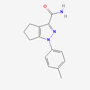 molecular formula C14H15N3O B7529336 1-(4-methylphenyl)-5,6-dihydro-4H-cyclopenta[c]pyrazole-3-carboxamide 