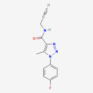 molecular formula C13H11FN4O B7529343 1-(4-fluorophenyl)-5-methyl-N-prop-2-ynyltriazole-4-carboxamide 