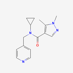 N-cyclopropyl-1,5-dimethyl-N-(pyridin-4-ylmethyl)pyrazole-4-carboxamide