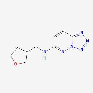 molecular formula C9H12N6O B7529372 N-(oxolan-3-ylmethyl)tetrazolo[1,5-b]pyridazin-6-amine 