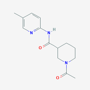 molecular formula C14H19N3O2 B7529377 1-acetyl-N-(5-methylpyridin-2-yl)piperidine-3-carboxamide 