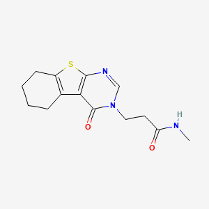 molecular formula C14H17N3O2S B7529379 N-methyl-3-(4-oxo-5,6,7,8-tetrahydro-[1]benzothiolo[2,3-d]pyrimidin-3-yl)propanamide 