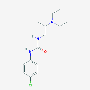 molecular formula C14H22ClN3O B7529397 1-(4-Chlorophenyl)-3-[2-(diethylamino)propyl]urea 