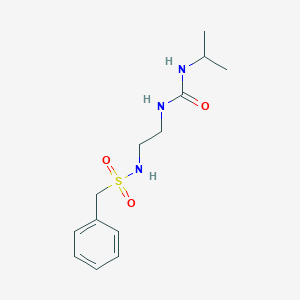 molecular formula C13H21N3O3S B7529434 1-[2-(Benzylsulfonylamino)ethyl]-3-propan-2-ylurea 