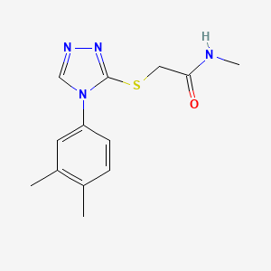 molecular formula C13H16N4OS B7529440 2-[[4-(3,4-dimethylphenyl)-1,2,4-triazol-3-yl]sulfanyl]-N-methylacetamide 