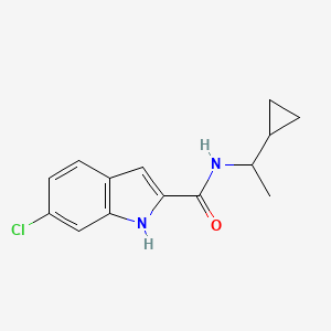 6-chloro-N-(1-cyclopropylethyl)-1H-indole-2-carboxamide