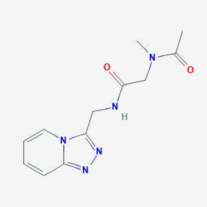 molecular formula C12H15N5O2 B7529447 2-[acetyl(methyl)amino]-N-([1,2,4]triazolo[4,3-a]pyridin-3-ylmethyl)acetamide 